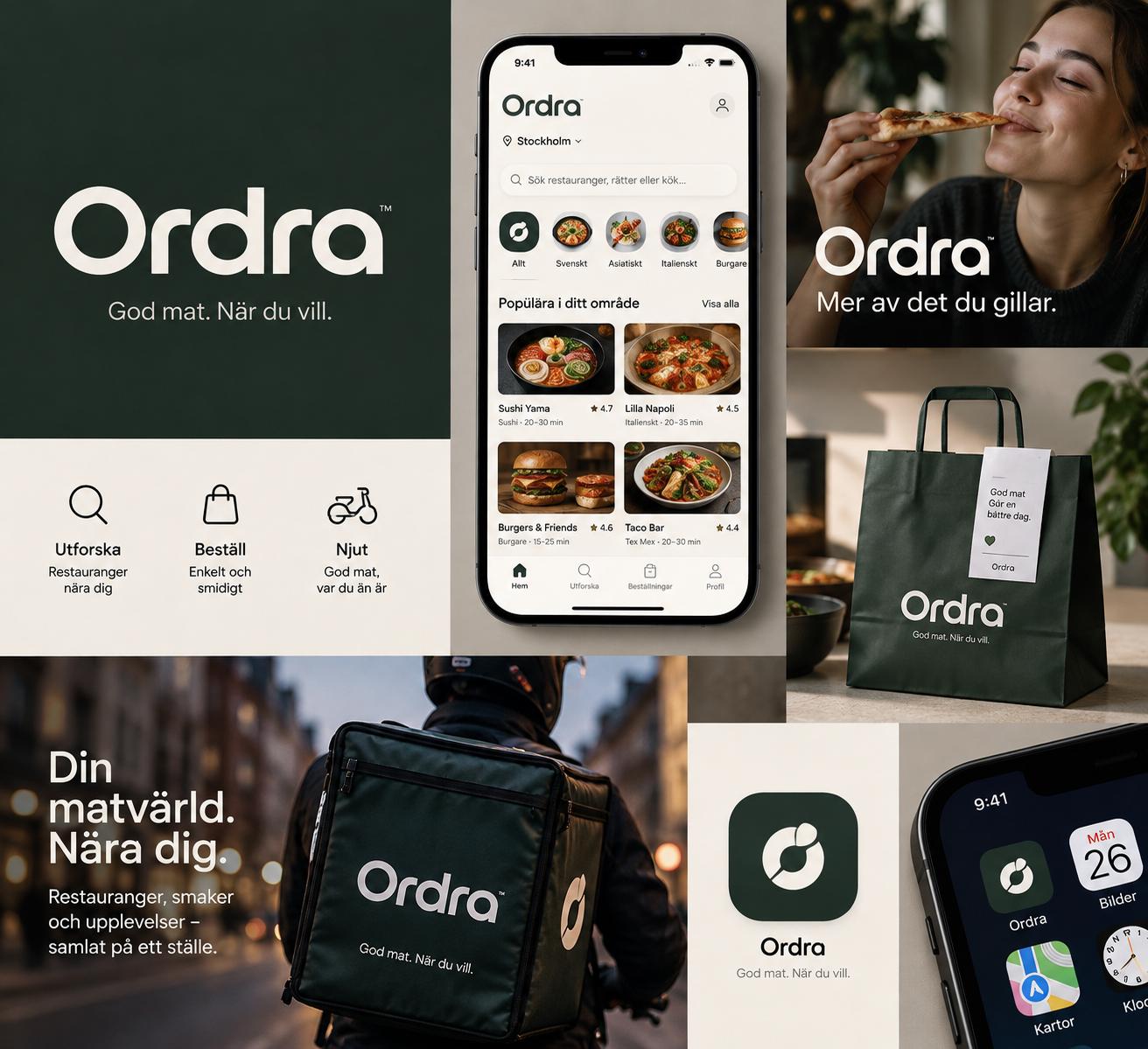 Ordra-logotyp och God mat. När du vill.